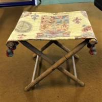 Childs Fabric Topped Folding Stool