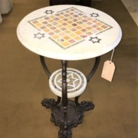 Cast Iron Marble Top Table