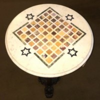 Cast Iron Marble Top Table