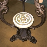 Cast Iron Marble Top Table