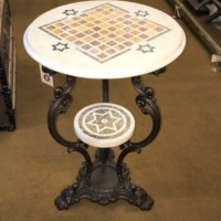 Cast Iron Marble Top Table