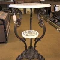 Cast Iron Marble Top Table