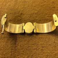 Vintage Brass, Bone and Coloured Stone Cuff Bangle