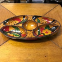 Wooden Painted Hors D'oeuvres Serving Dish