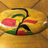 Wooden Painted Hors D'oeuvres Serving Dish