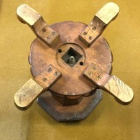 Victorian Walnut Inlaid Chess Top Trumpet Sewing Box