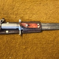 Vintage Swedish M1896 Mauser Bayonet with Scabbard and Leather Frog