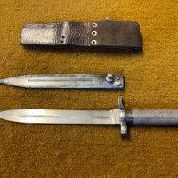 Vintage Swedish M1896 Mauser Bayonet with Scabbard and Leather Frog