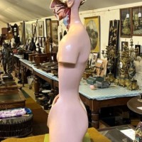 Vintage Anatomical Human Torso and Head Model
