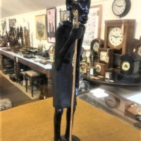 African Ebonised Wood Tribal Figure