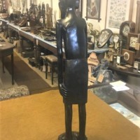 African Ebonised Wood Tribal Figure