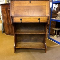 Arts & Crafts Solid Oak Bureau Writing Desk