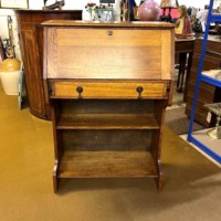 Arts & Crafts Solid Oak Bureau Writing Desk