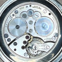 Vintage 8 Days Travel Clock in Faux Crocodile Skin Case Made by L Sandoz Vuille Switzerland