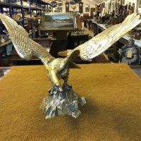 Vintage Brass Eagle Statue