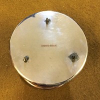 Pair of Round Silver Plated Cake Tier Separators Andrew Collie Ltd Grocers Aberdeen, Cults, Ballater & Braemar