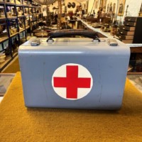 Vintage Metal Cased Portable First Aid Kit