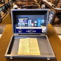 Vintage Metal Cased Portable First Aid Kit