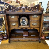 Antique Oak Smokers Cabinet
