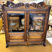 Antique Oak Smokers Cabinet