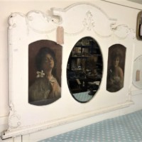 French Triptych Overmantle Mirror