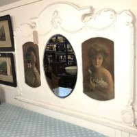 French Triptych Overmantle Mirror