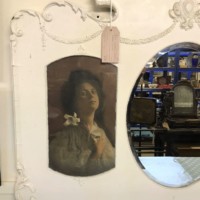 French Triptych Overmantle Mirror