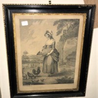 Pair Early 19th Century Engravings ﻿“Buxoma” & “Susan”