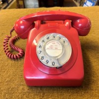 Vintage Red GPO 706F Telephone "Bat Phone"