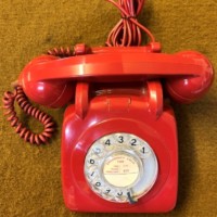Vintage Red GPO 706F Telephone "Bat Phone"