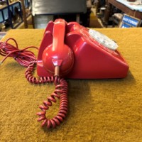 Vintage Red GPO 706F Telephone "Bat Phone"