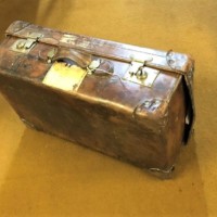 Medium Size Leather Suitcase