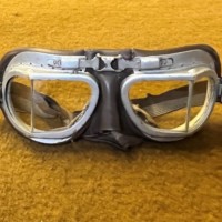 Vintage Stadium Motorcycle / Flying Goggles with Laminated Glasses