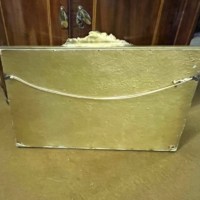 Art Deco "Barbola" Floral Design Rectangular Wall Hanging Mirror