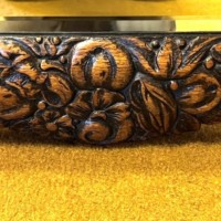 Antique Large Art Nouveau Carved Oak Wall Hanging Mirror