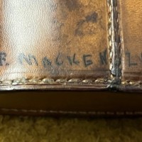 Vintage Leather Bound Cut Glass Spirit Flask with Shot Cup