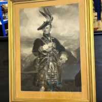 Antique Grayscale Print of George Gordon, 5th Duke of Gordon (1770 - 1836)