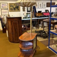 Mid Century Walnut Cocktail Cabinet / Floor Light by Wilhelm Krechlok Kg