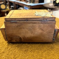 Vintage Musical Cigarette Box with Coldstream Guards Pagri Badge on Top