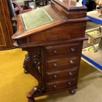 Vintage Mahogany Davenport Desk with Writing Surface