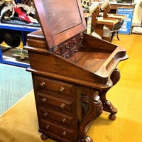 Vintage Mahogany Davenport Desk with Writing Surface