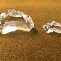 Pair Matts Jonasson Lead crystal Seal Pup Paperweights