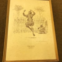 Victorian Pair of Highland Games Caricature Prints The Reel Africa and The Caber America