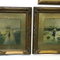 Vintage Pair of Prints "The Fisherman's Daughter" by Eugene Joseph McSwiney ABWS (1866–1936)