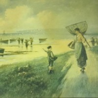 Vintage Pair of Prints "The Fisherman's Daughter" by Eugene Joseph McSwiney ABWS (1866–1936)