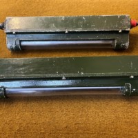 Vintage Pair of Military Armoured Vehicle Lamps