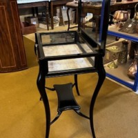 Antique Ebonised Bijouterie Display Cabinet