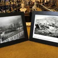 Pair of Photo Prints The Construction and Opening of The Royal Bridge Ballater 1885.