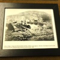 Pair of Photo Prints The Construction and Opening of The Royal Bridge Ballater 1885.