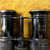 WW1 Military Binoculars by Colmont Paris in Leather Case Stamped 19 HLI for 19th Volunteer Battalion Highland Light Infantry